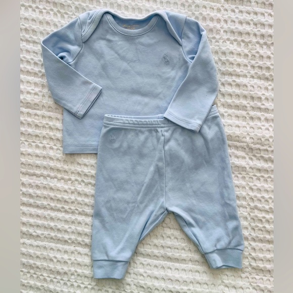 Ralph Lauren Matching Sets 3m Ralph Lauren Baby Blue Set Poshmark